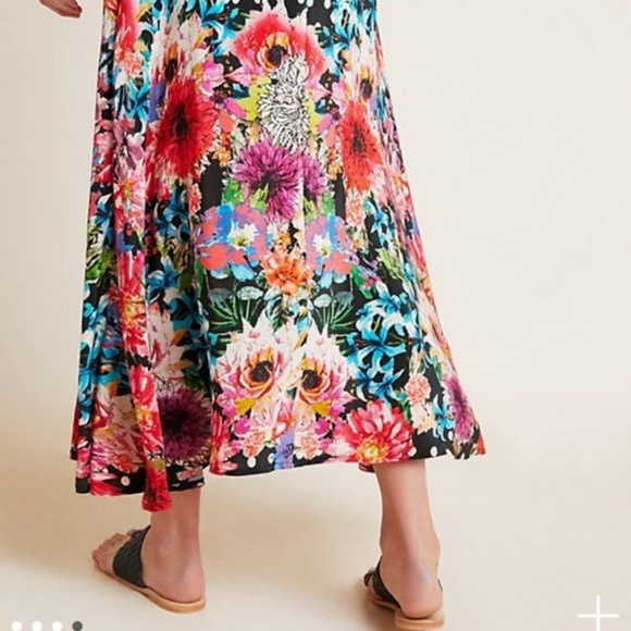 Anthro Pattern Play Maxi Skirt Size L - Picture 3 of 5